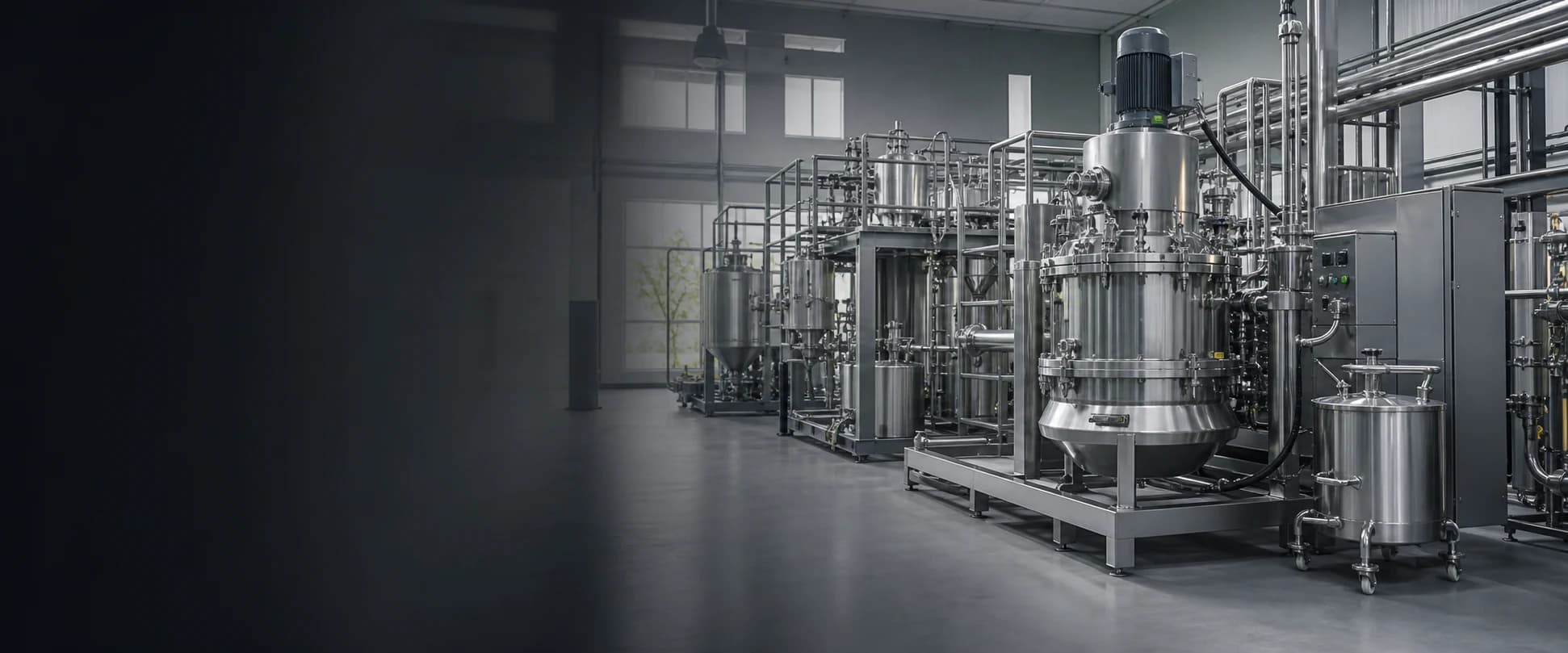 现代材料工艺装备生产线场景,生成式示意图